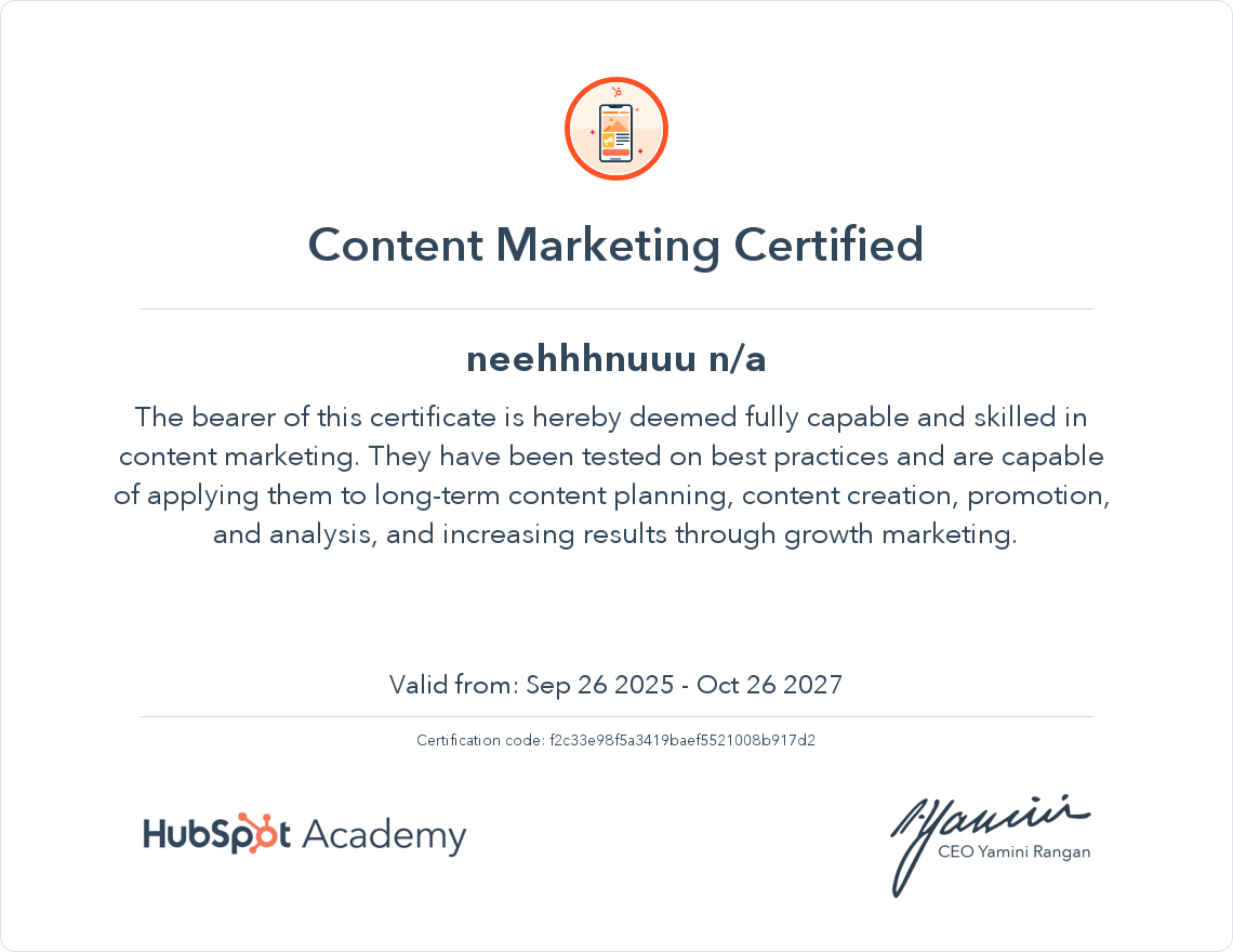 hubspot certification
